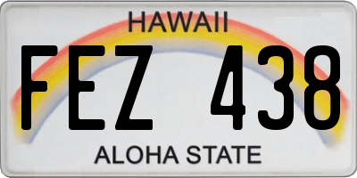 HI license plate FEZ438
