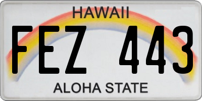 HI license plate FEZ443