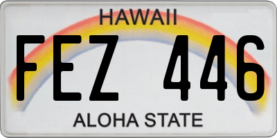 HI license plate FEZ446
