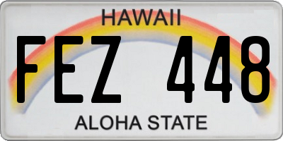 HI license plate FEZ448
