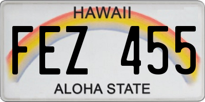 HI license plate FEZ455