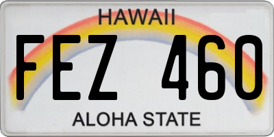 HI license plate FEZ460