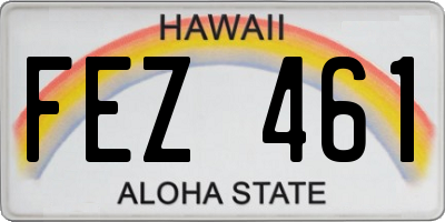 HI license plate FEZ461