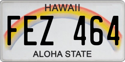 HI license plate FEZ464