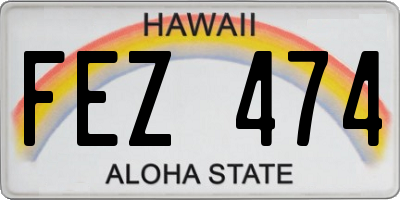 HI license plate FEZ474