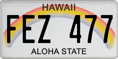 HI license plate FEZ477