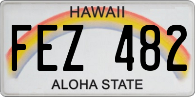 HI license plate FEZ482