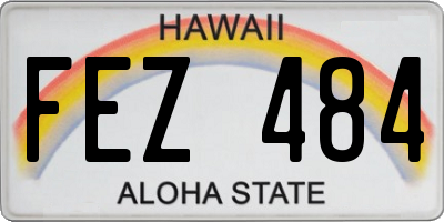 HI license plate FEZ484