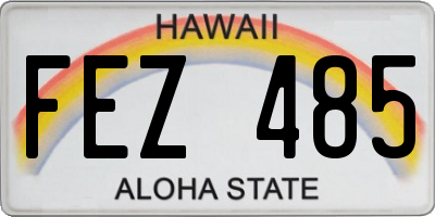 HI license plate FEZ485