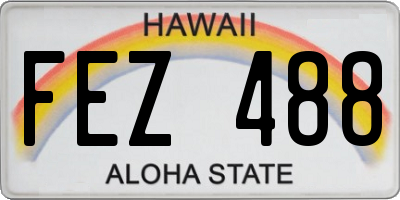 HI license plate FEZ488
