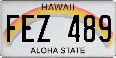 HI license plate FEZ489