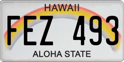 HI license plate FEZ493