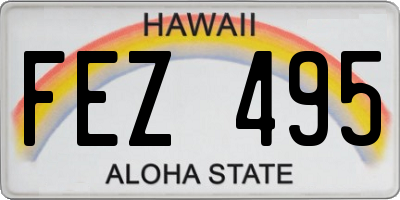 HI license plate FEZ495