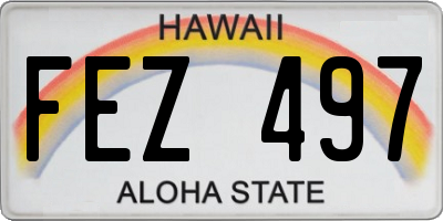 HI license plate FEZ497