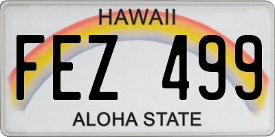 HI license plate FEZ499