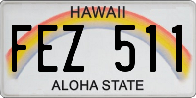 HI license plate FEZ511