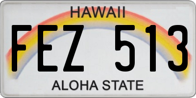 HI license plate FEZ513