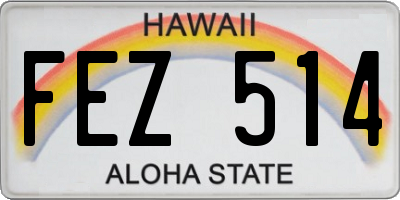 HI license plate FEZ514