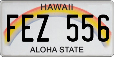HI license plate FEZ556