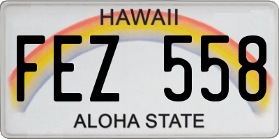 HI license plate FEZ558