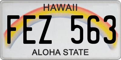 HI license plate FEZ563