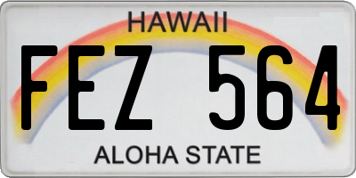 HI license plate FEZ564
