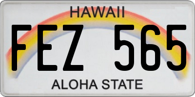 HI license plate FEZ565