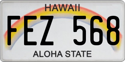HI license plate FEZ568