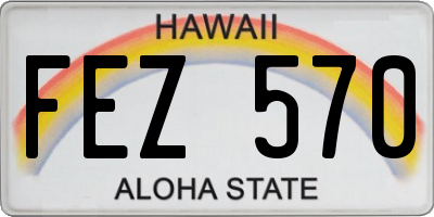 HI license plate FEZ570