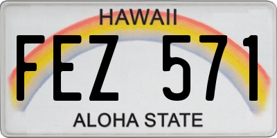 HI license plate FEZ571