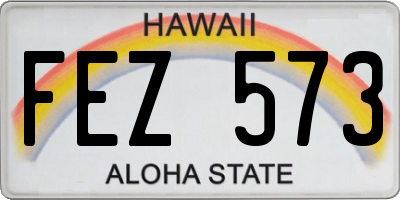 HI license plate FEZ573