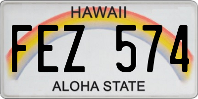 HI license plate FEZ574