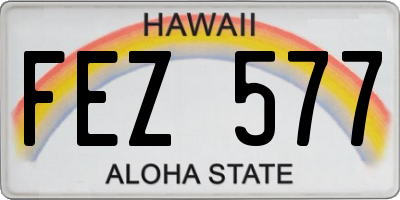 HI license plate FEZ577