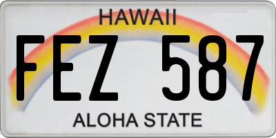 HI license plate FEZ587