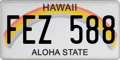 HI license plate FEZ588