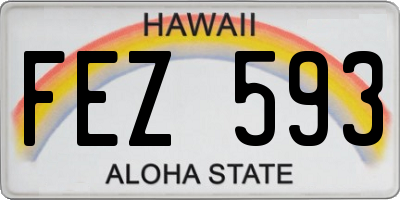 HI license plate FEZ593