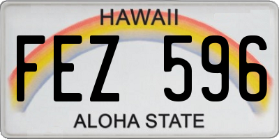 HI license plate FEZ596