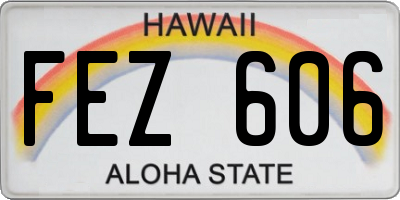 HI license plate FEZ606