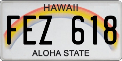 HI license plate FEZ618