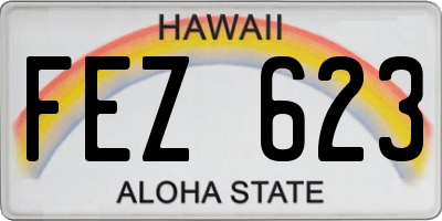 HI license plate FEZ623