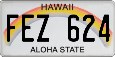 HI license plate FEZ624