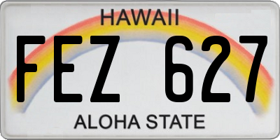 HI license plate FEZ627