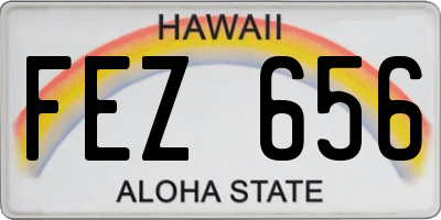 HI license plate FEZ656