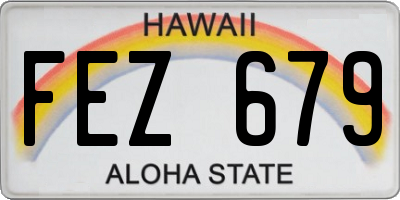 HI license plate FEZ679