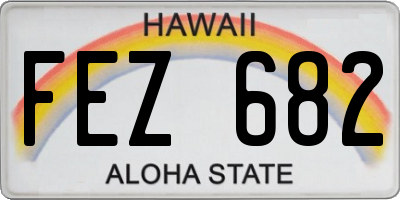 HI license plate FEZ682