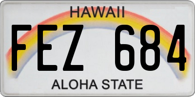 HI license plate FEZ684