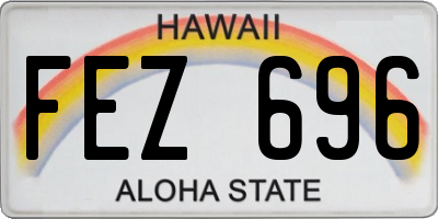 HI license plate FEZ696