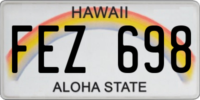 HI license plate FEZ698