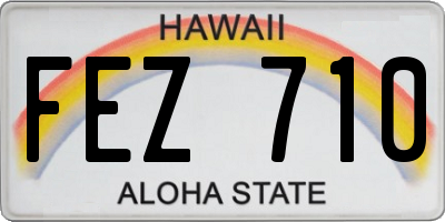 HI license plate FEZ710