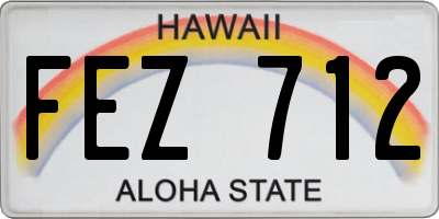 HI license plate FEZ712